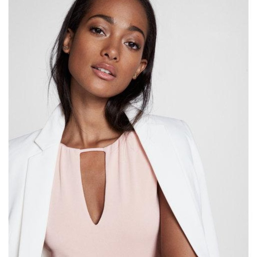 Express Deep V Keyhole Tank Soft pink/Blush